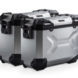 Σετ βάσεων και βαλιτσών SW-Motech TRAX ADV 37 lt. Kawasaki KLE 500/SE 26- ασημί (για OEM εξάτμιση)