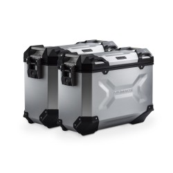 Σετ βάσεων και βαλιτσών SW-Motech TRAX ADV 37 lt. Kawasaki KLE 500/SE 26- ασημί (για OEM εξάτμιση)