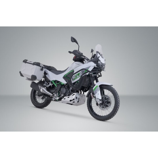 Σετ βάσεων και βαλιτσών SW-Motech TRAX ADV 45 lt. Kawasaki KLE 500/SE 26- ασημί (για OEM εξάτμιση)