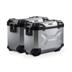 Σετ βάσεων και βαλιτσών SW-Motech TRAX ADV Kawasaki KLE 500/SE 26- ασημί (για εξάτμιση akrapovic)