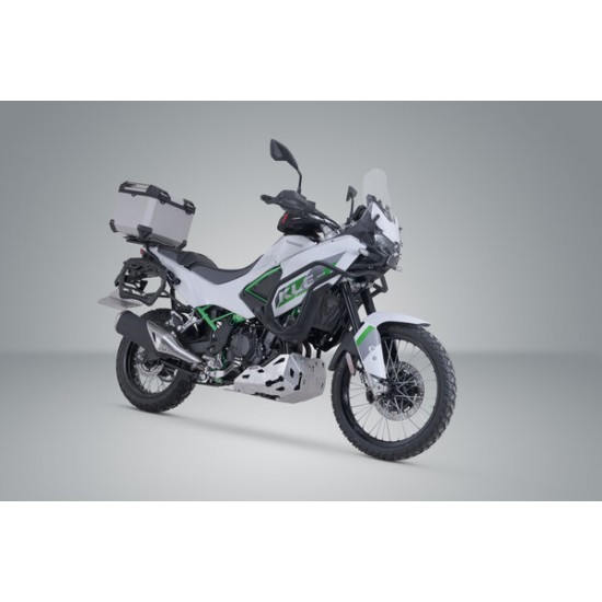 Σετ βάσης και βαλίτσας topcase SW-Motech TRAX ADV Kawasaki KLE 500/SE 26- ασημί
