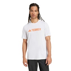T-shirt Adidas Terrex Logo Tech λευκό multi climacool