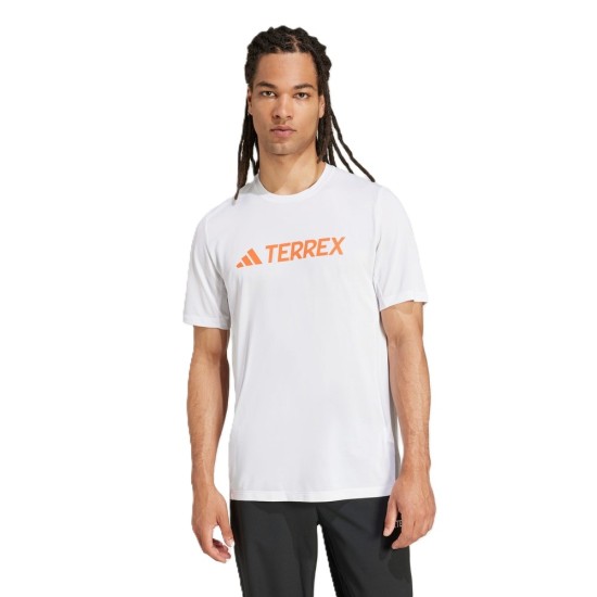 T-shirt Adidas Terrex Logo Tech λευκό multi climacool