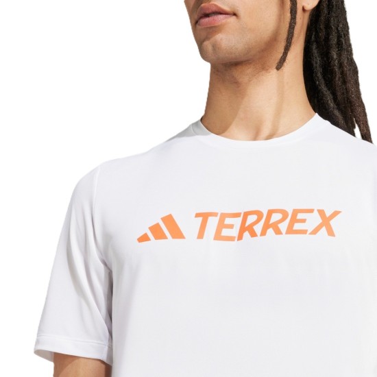 T-shirt Adidas Terrex Logo Tech λευκό multi climacool