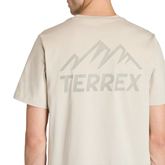 T-shirt Adidas Terrex Mountain Graphic μπεζ T-shirt Adidas Terrex Mountain Graphic μπεζ