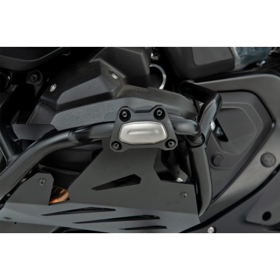 Προστατευτικά για κάγκελα προστασίας κινητήρα BMW F 900 GS μαύρα-ασημί (σετ)