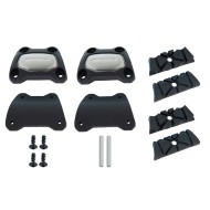 Προστατευτικά για κάγκελα προστασίας κινητήρα BMW F 900 GS μαύρα-ασημί (σετ)