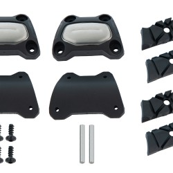 Προστατευτικά για κάγκελα προστασίας κινητήρα BMW F 900 GS μαύρα-ασημί (σετ)