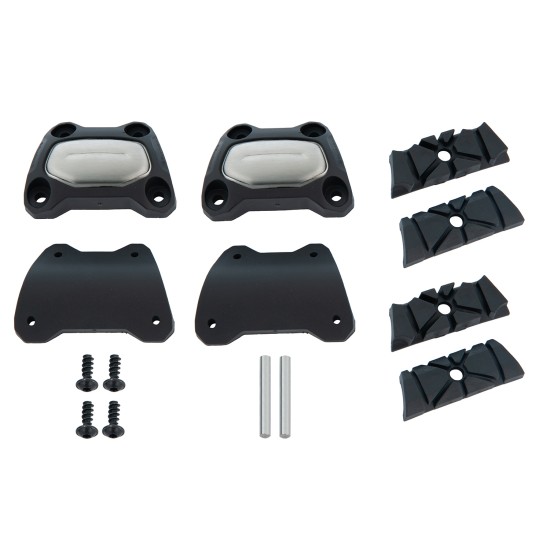 Προστατευτικά για κάγκελα προστασίας κινητήρα BMW F 900 GS μαύρα-ασημί (σετ)