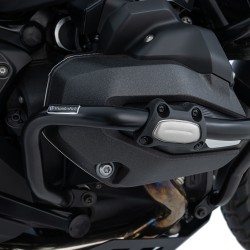 Προστατευτικά για κάγκελα προστασίας κινητήρα BMW R 12 nine T μαύρα-ασημί (σετ)
