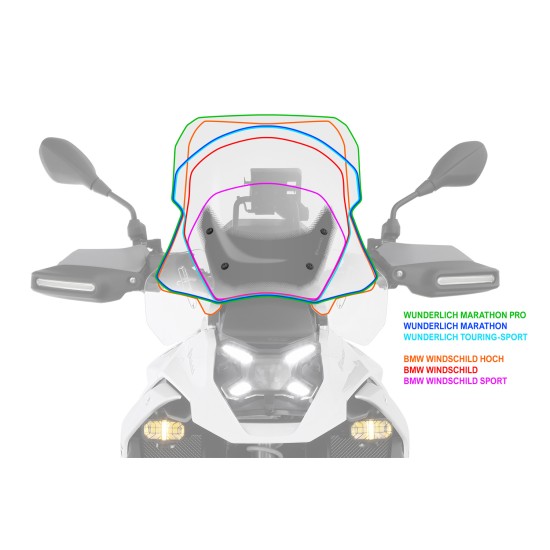 Ζελατίνα Wunderlich Touring-Sport BMW R 1300 GS/Adv. φιμέ