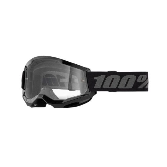 Μάσκα Moto/MTB 100% Strata 2 μαύρη (διάφανος φακός) Μάσκα Moto/MTB 100% Strata 2 μαύρη (διάφανος φακός)