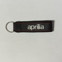 Μπρελόκ δερματίνη με λογότυπο Aprilia μαύρο - λευκό- κόκκινο