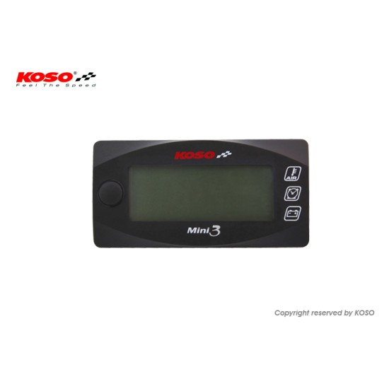 Ψηφιακό βολτόμετρο-θερμόμετρο-ρολόι Koso Mini 3
