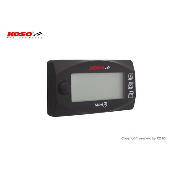 Ψηφιακό βολτόμετρο-θερμόμετρο-ρολόι Koso Mini 3 Ψηφιακό βολτόμετρο-θερμόμετρο-ρολόι Koso Mini 3