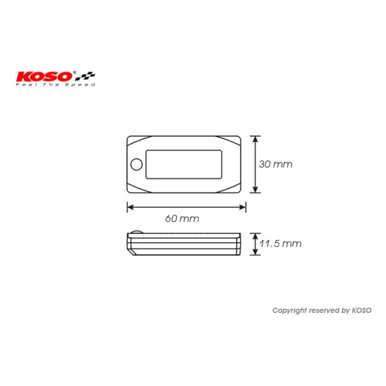 Ψηφιακό βολτόμετρο-θερμόμετρο-ρολόι Koso Mini 3 Ψηφιακό βολτόμετρο-θερμόμετρο-ρολόι Koso Mini 3