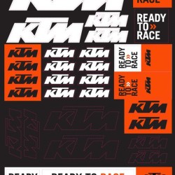 Αυτοκόλλητα KTM TEAM corporate σετ 34 τεμ.