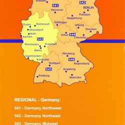 Χάρτης Δυτικής Γερμανίας Michelin road map 1:350.000