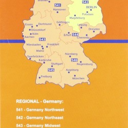 Χάρτης Βορειοανατολικής Γερμανίας Michelin road map 1:350.000