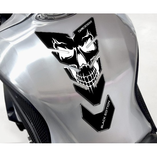 Tankpad One Design black edition skull 5 λευκό μαύρο