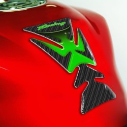 Tankpad One Design racing carbon look πράσινο