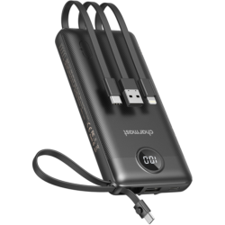 Powerbank Charmast 10000 mAh Slim C10 με Καλώδια