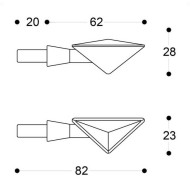 Φλας LED universal Barracuda Z-Led B-Lux κόκκινο (σετ)