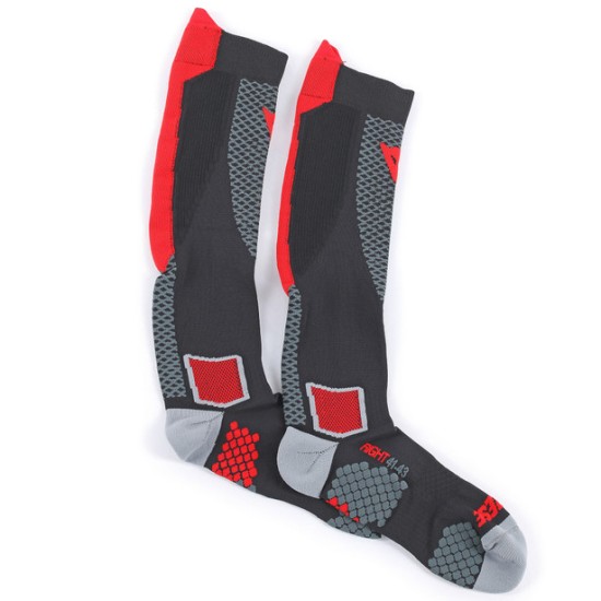 Κάλτσες Dainese D-Core μακριές μαύρες-κόκκινες