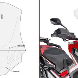 Ζελατίνα GIVI Honda X-ADV -20 διάφανη