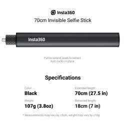 Επεκτάσιμη λαβή selfie stick Insta360 18-70 εκ.