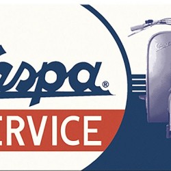 Πινακίδα με λογότυπο Vespa Service