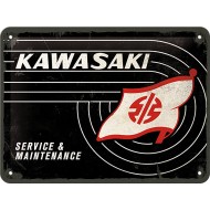 Πινακίδα με λογότυπο Kawasaki Service & Maintanance