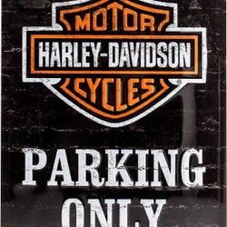 Πινακίδα μεσαία με λογότυπο Harley-Davidson Parking Only