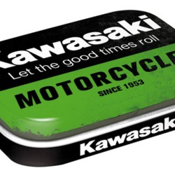 Κουτί χαπιών με το λογότυπο Kawasaki