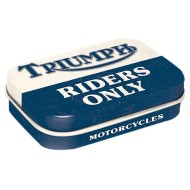 Κουτί χαπιών με το λογότυπο Triumph Riders Only