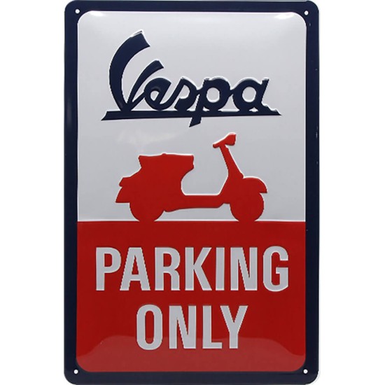 Πινακίδα μεσαία με λογότυπο Vespa Parking Only