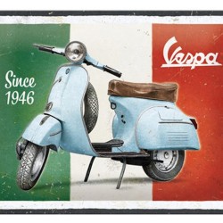 Πινακίδα με λογότυπο Vespa