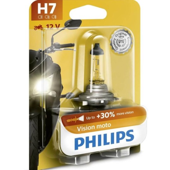 Λάμπα Philips H7 Vision Moto +30%