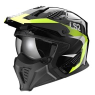 Κράνος Jet LS2 Drifter OF606 Triality μαύρο κίτρινο