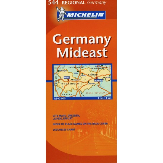 Χάρτης Ανατολικής Γερμανίας Michelin road map 1:300.000