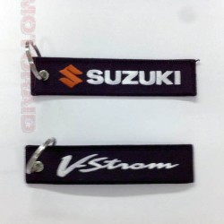 Μπρελόκ με λογότυπο Suzuki V-Strom μαύρο - λευκό