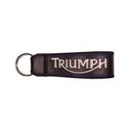 Μπρελόκ δερματίνη με λογότυπο Triumph μαύρο - γκρι - μπλε