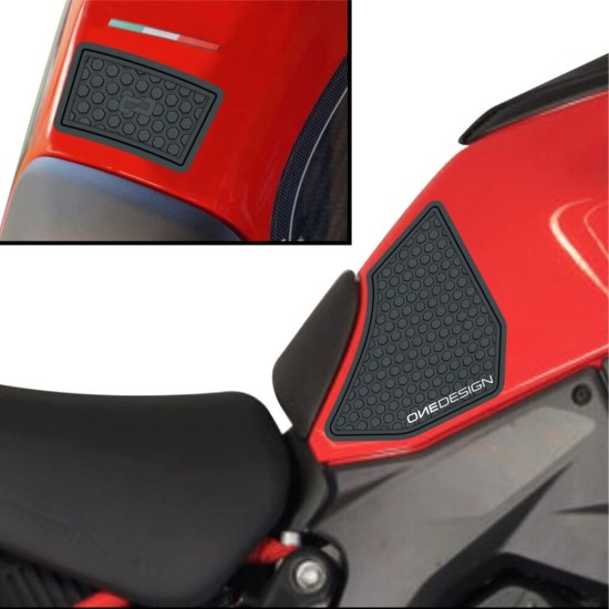 Πλαϊνά προστατευτικά ντεποζίτου έλξης One Design HDR Ducati Multistrada V4/S/S Sport μαύρα