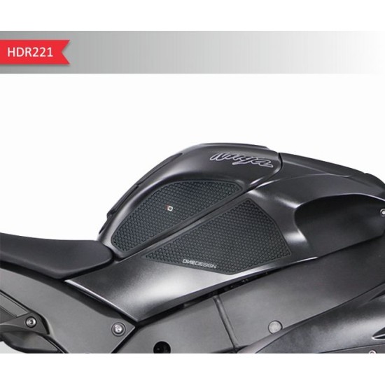 Πλαϊνά προστατευτικά ντεποζίτου έλξης One Design HDR Kawasaki ZX10R μαύρα