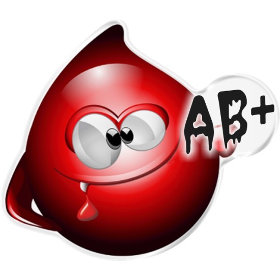 Αυτοκόλλητο Οne Design ομάδα αίματος  AB+