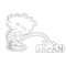 Aυτοκόλλητα Piss Japan ασημί-διάφανο (σετ)