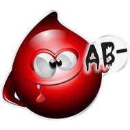 Αυτοκόλλητο Οne Design ομάδα αίματος  AB-