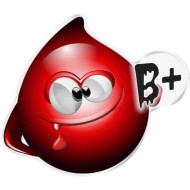 Αυτοκόλλητο Οne Design ομάδα αίματος  B+
