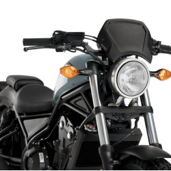 Μάσκα αλουμινίου ρετρό Puig Honda CMX 500 Rebel μαύρη