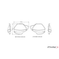 Επεκτάσεις εργοστασιακών χουφτών Puig Ducati Multistrada V4/S/S Sport ελαφρώς φιμέ